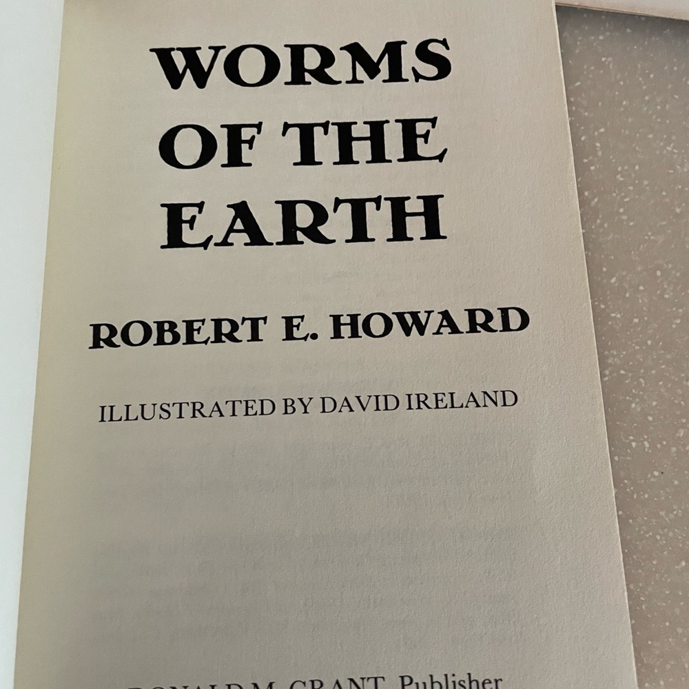 Worms of the Earth Robert E Howard 1974 1st Ed. Hardcover w/ DJ